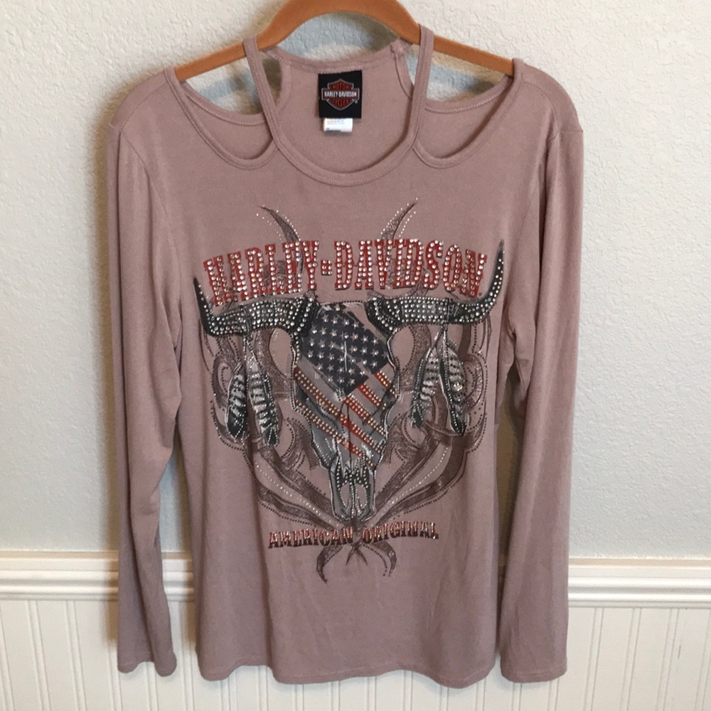 Harley-Davidson | long sleeve cold shoulder tee